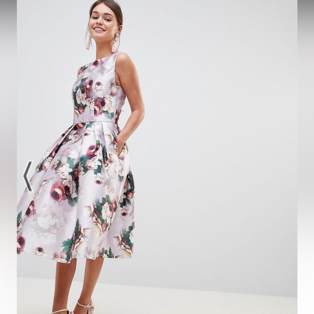 Chi Chi London Midi Dress in Floral Print